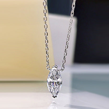 925 Sterling Silver Zircon Pendant Necklace