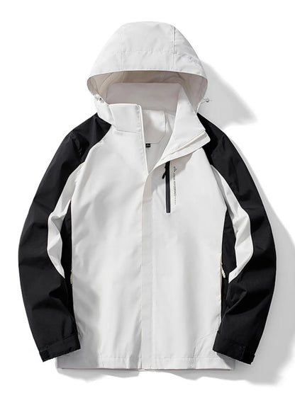 Men's Plus Size Waterproof Hooded Outdoor Jacket