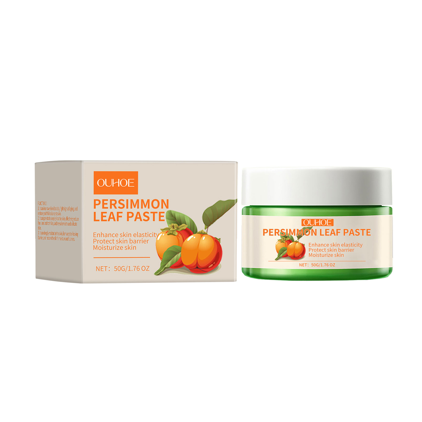 OUHOE Persimmon Leaf Moisturizing Cream, Moisturizes And Hydrates Elastic Facial Skin With Delicate Hydrating Care Cream