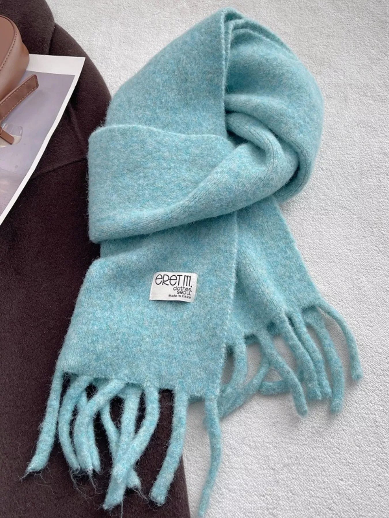 Fringe Solid Color Scarf