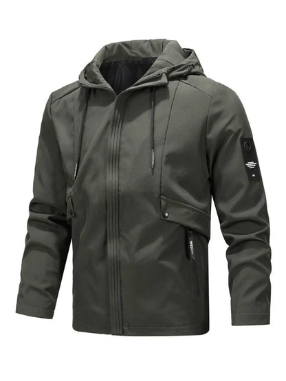 Men's Plus Size Casual Hooded Windproof Jacket