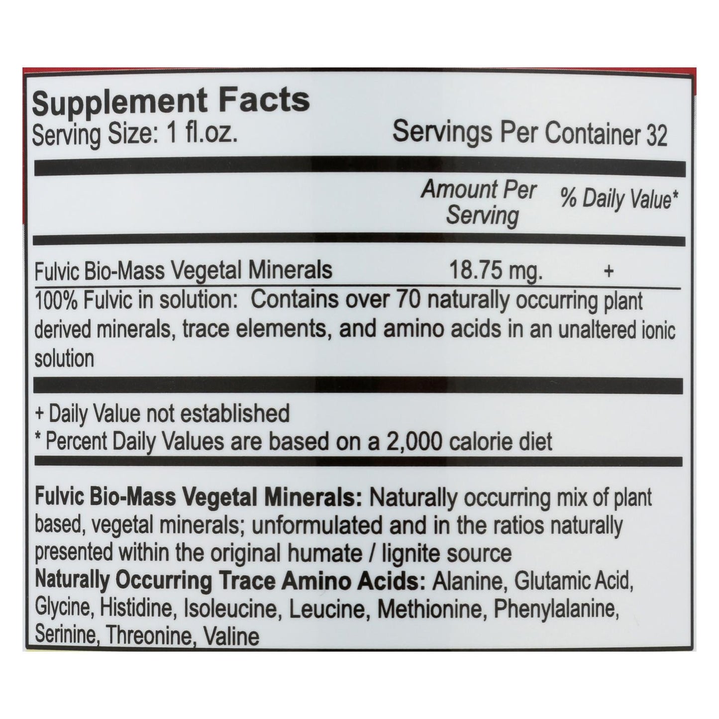 Vital Earth Minerals Fulvic Mineral Complex - 32 fl. oz.