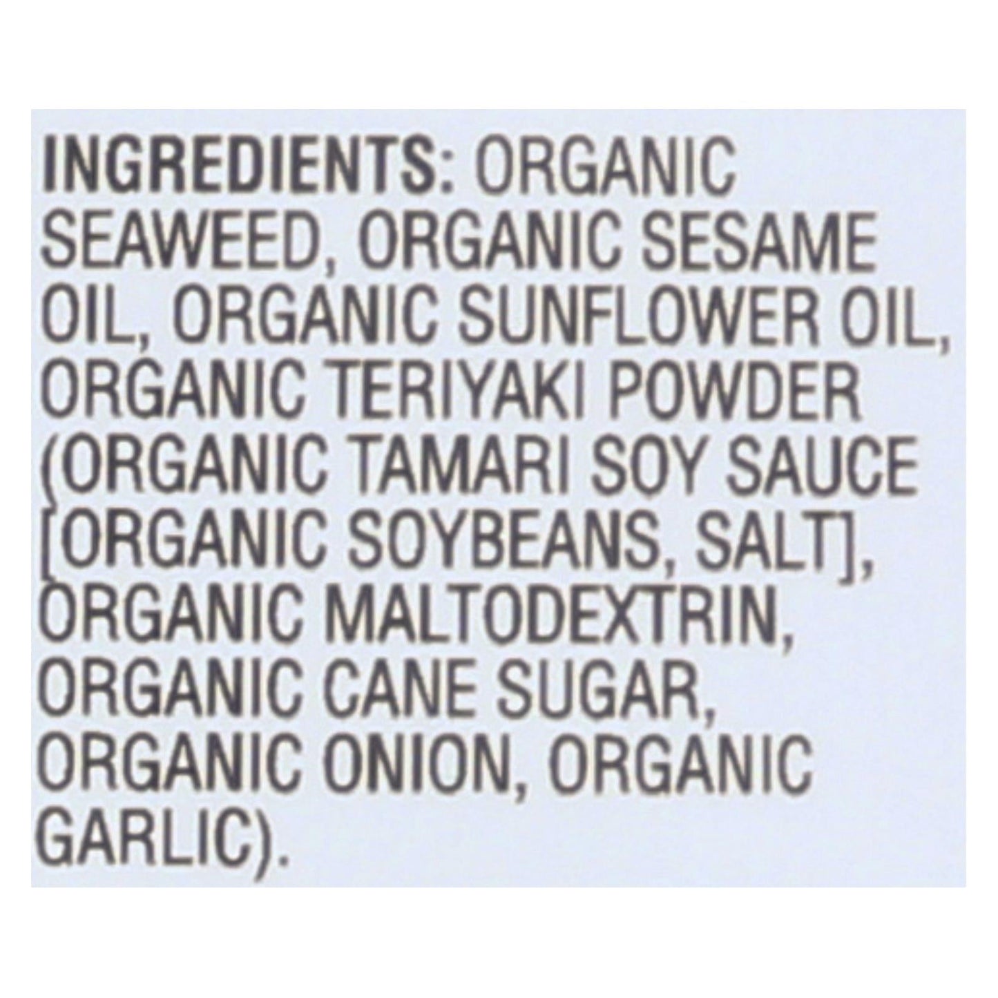 Gimme Organic Roasted Teriyaki, 0.35 oz., Case of 12