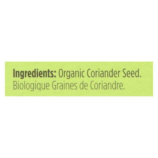 Spicely Organics Coriander Seeds, Organic, 6 x 0.3 Oz. Packs
