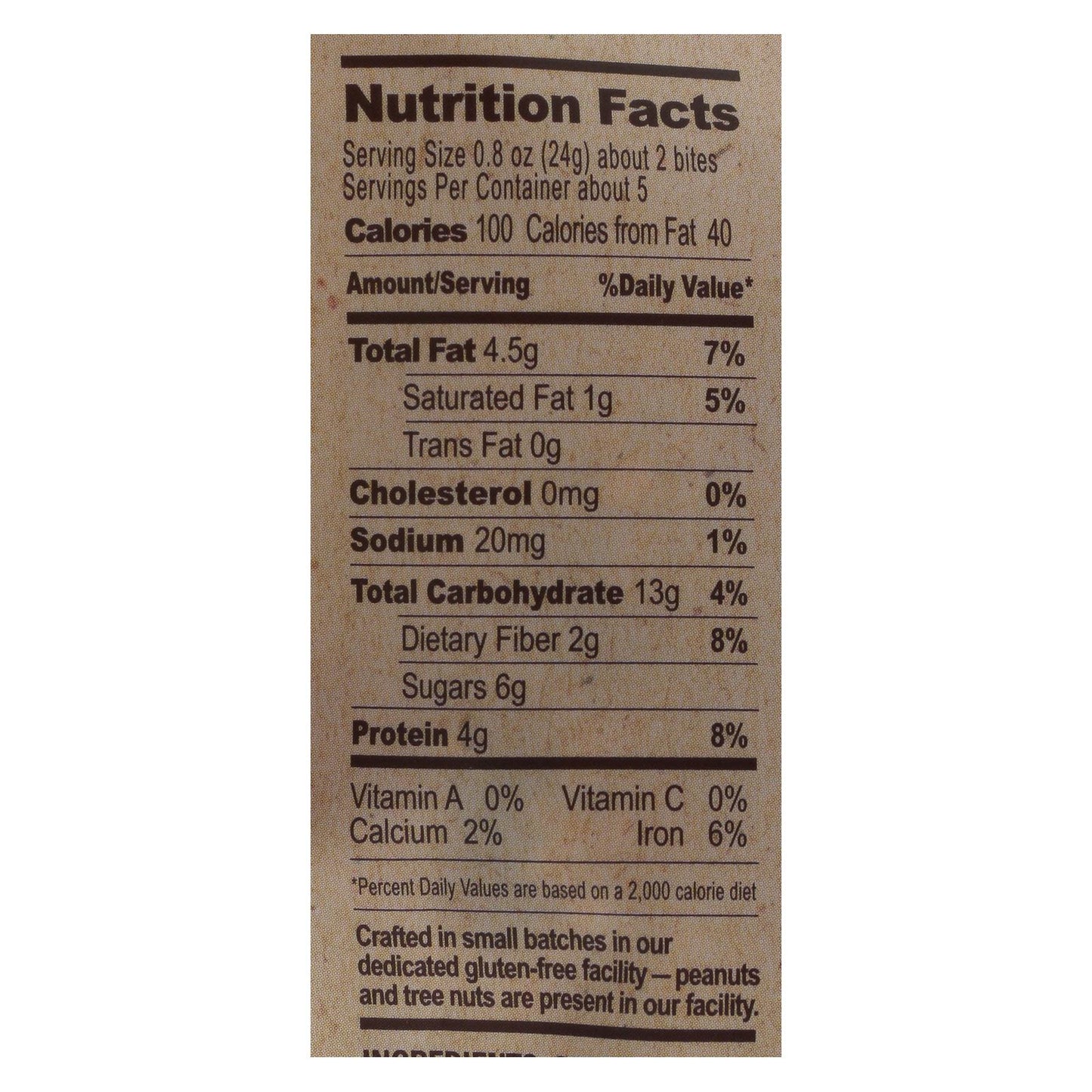 Nature's Bakery Gluten-Free Bites Chocolate Cherry Almond (Pack of 6 - 4 Oz. Per Bite)