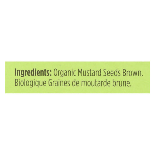 Spicely Organics Organic Brown Mustard Seeds (Case of 6)