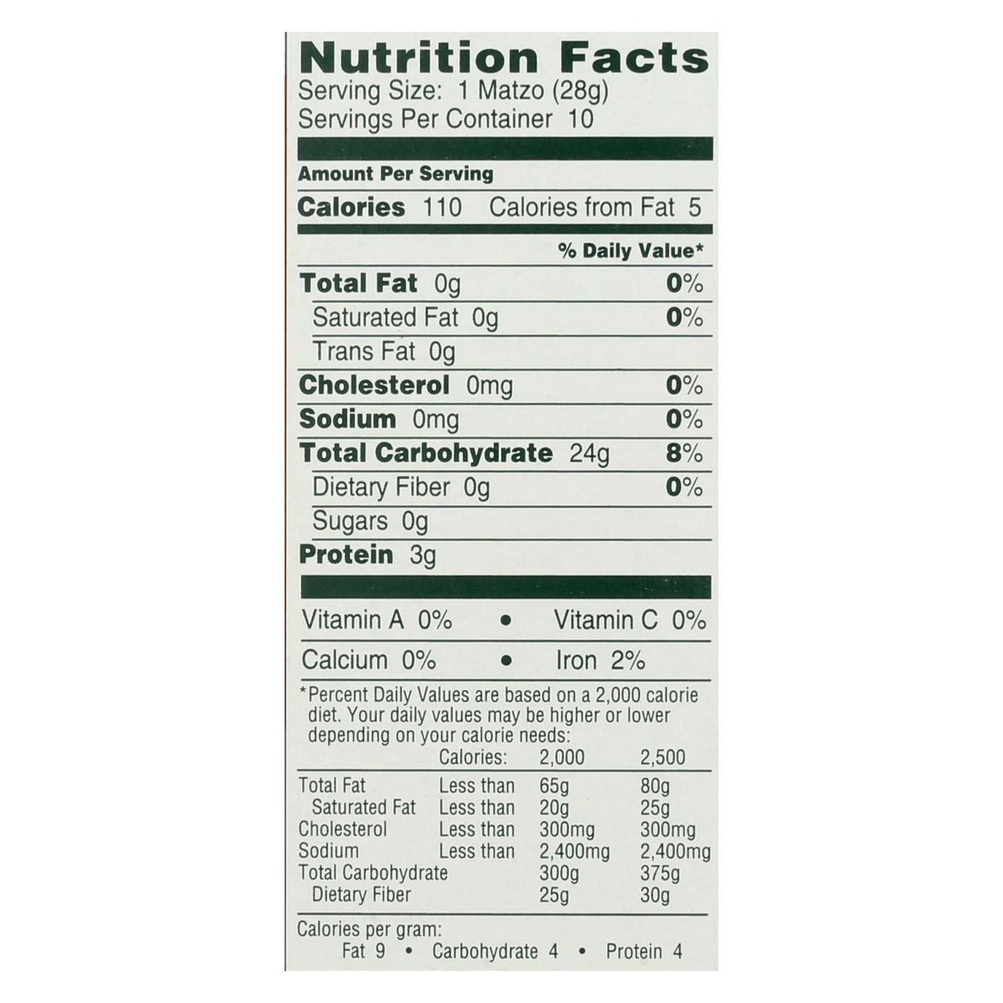 Manischewitz Unsalted Matzo Crackers (Pack of 12) - 10 oz