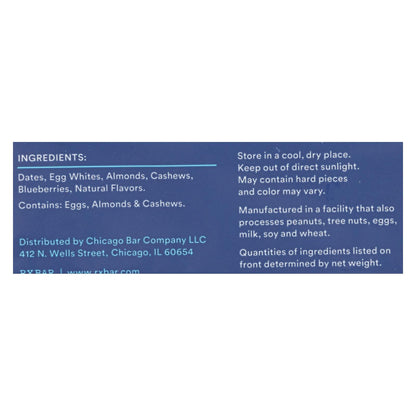 RXBAR Blueberry Protein Bar, Case of 12, 1.83 oz.