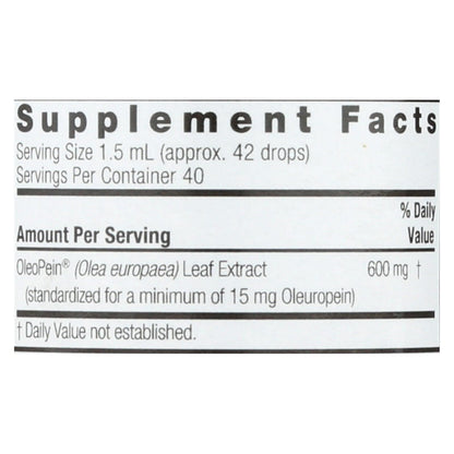 Nature's Answer High-Strength Oleopein Olive Leaf Extract Liquid Extract - Alcohol-Free - 2 Fl Oz