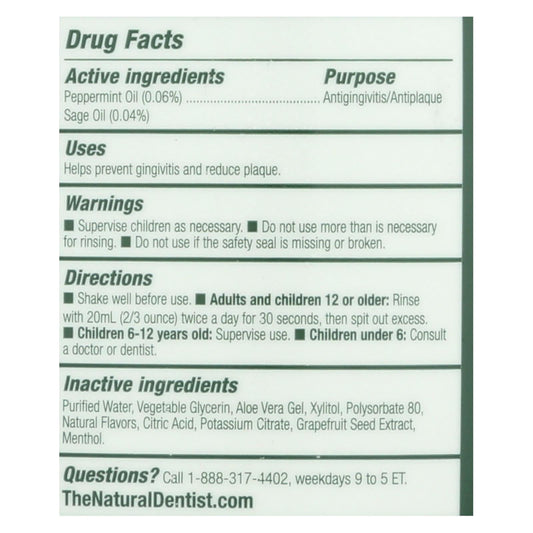 Natural Dentist Healthy Balance All Purpose Rinse Peppermint Sage - 16 Fl Oz