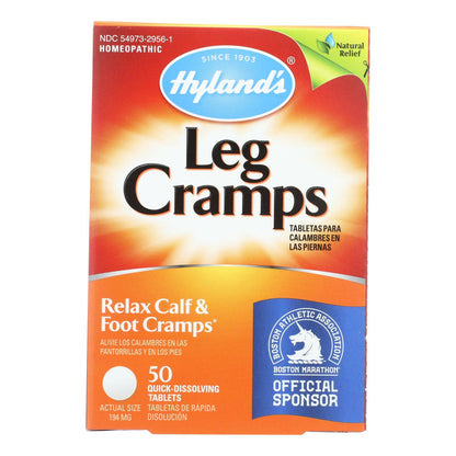 Hyland's Leg Cramps Support, 50 Quick-Dissolving Tablets for Fast Relief