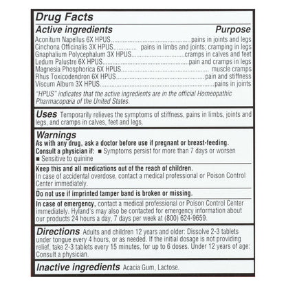 Hyland's Leg Cramps Support, 50 Quick-Dissolving Tablets for Fast Relief