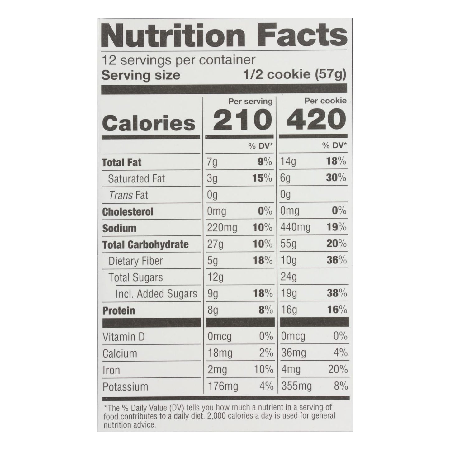 Lenny & Larry's The Complete Cookie, Double Chocolate, 4 Oz, Pack of 12