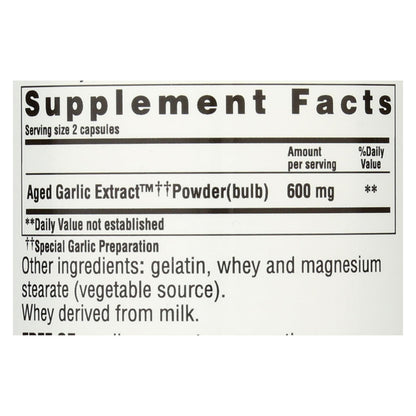 Kyolic Aged Garlic Extract, Cardiovascular Formula 100, 200 Capsules