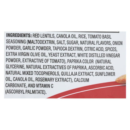 Calbee Snapea Crisp Lentil Snaps, Tomato Basil, 3 oz., Pack of 12