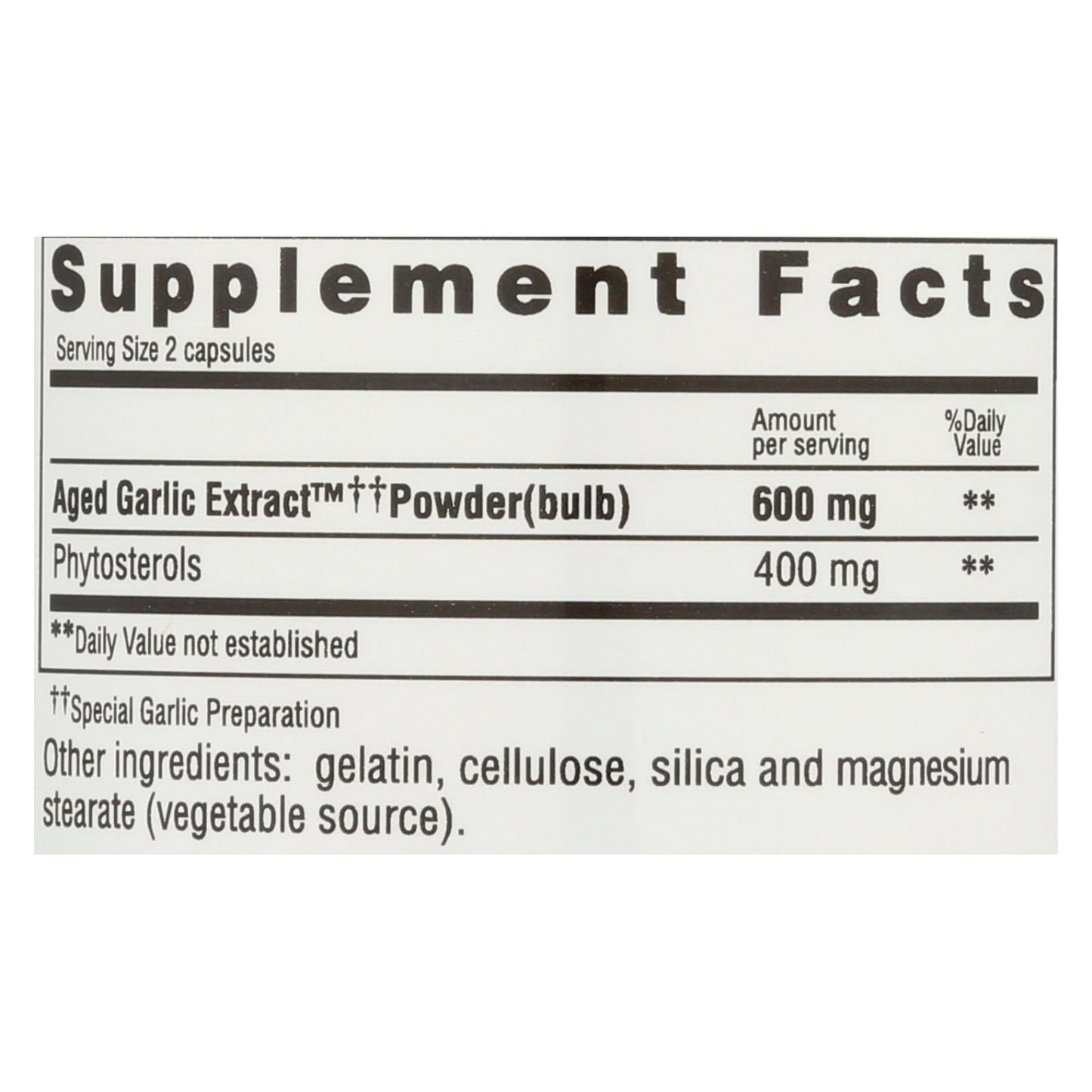 Kyolic Phytosterols Formula 107 Aged Garlic Extract - 80 Capsules