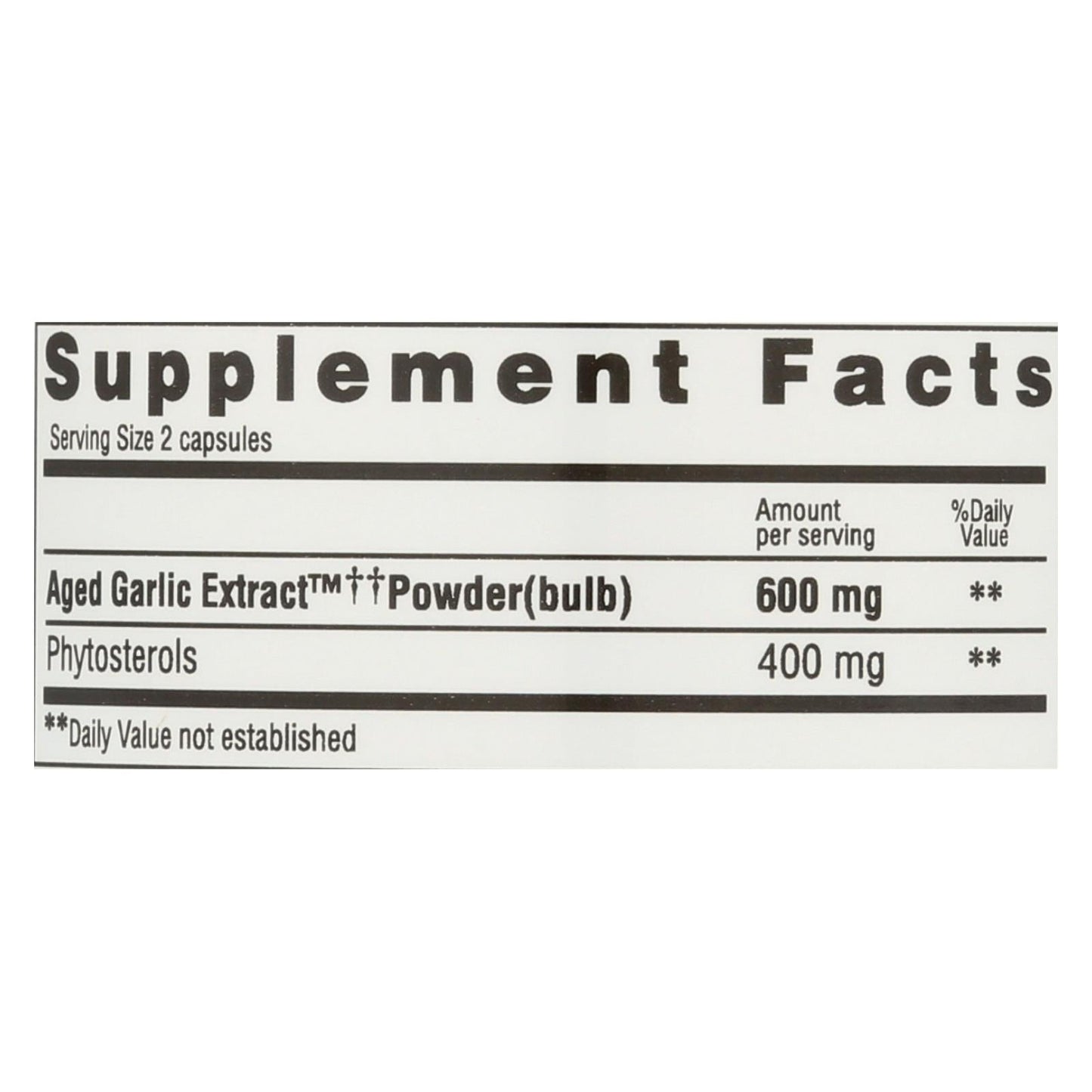 Kyolic Phytosterols Formula 107 Aged Garlic Extract - 80 Capsules