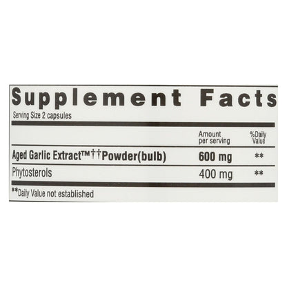 Kyolic Phytosterols Formula 107 Aged Garlic Extract - 80 Capsules