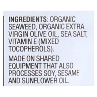 Gimme Seaweed Snacks Organic Extra Virgin Olive Oil Seaweed Snack - Case of 12 - .35 oz