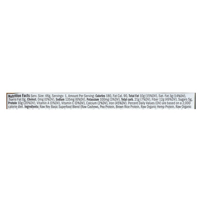 Raw Revolution Organic Living Superfood Bar - Case Of 12 - 1.6 Oz