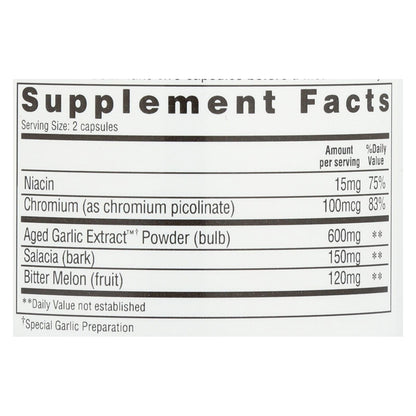 Kyolic Aged Garlic Extract Blood Sugar Balance Capsules (100 Capsules)