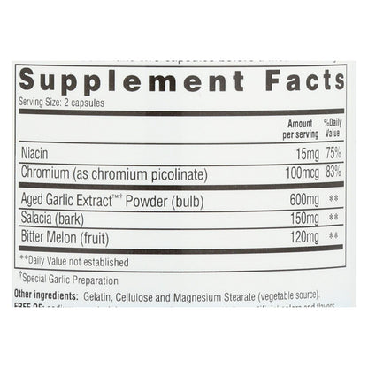 Kyolic Aged Garlic Extract Blood Sugar Balance Capsules (100 Capsules)