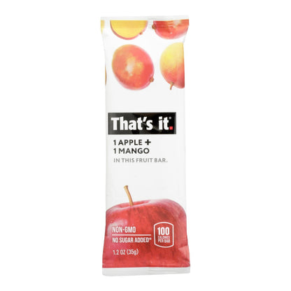 That's It Apple & Mango Fruit Bars, 1.2 oz, Pack of 12