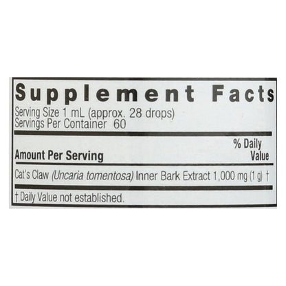Nature's Answer Cat's Claw Inner Bark Extract - 2 Fl Oz