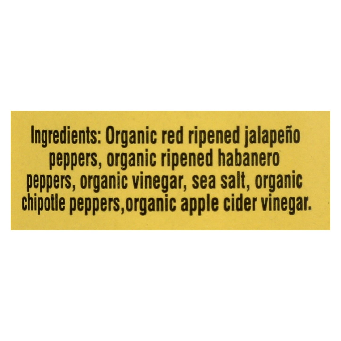 Organic Harvest Chipotle Habanero Pepper Sauce (Pack of 12 - 5 Oz.)
