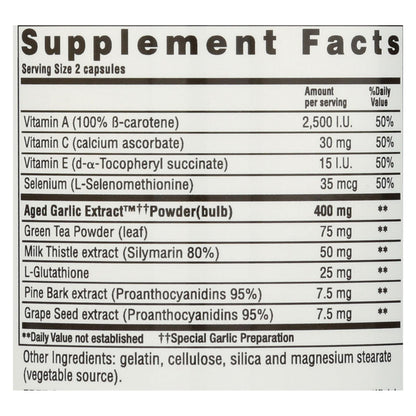 Kyolic Aged Garlic Extract Detox & Anti-Aging Supplement | 100 Capsules