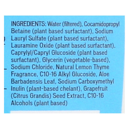 Biokleen Lemon Thyme Natural Dish Liquid, 25 Oz, Pack of 6