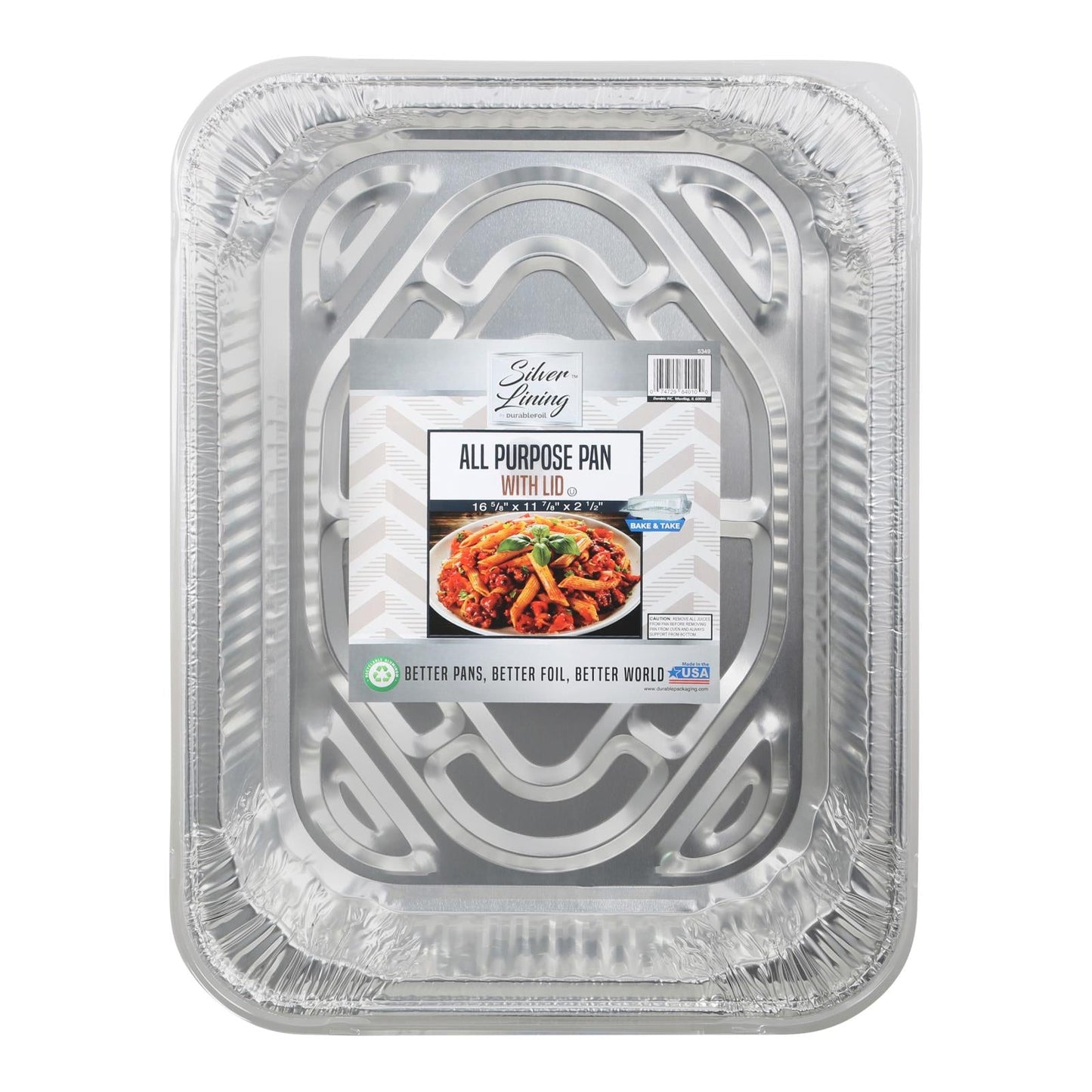 Durabile Foil Alum Pan with Lid (12 Pack)