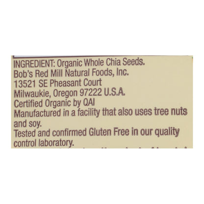 Bob's Red Mill Chia Seeds, Rich in Omega-3 Fatty Acids, 12 Oz Pack (5-Pack)