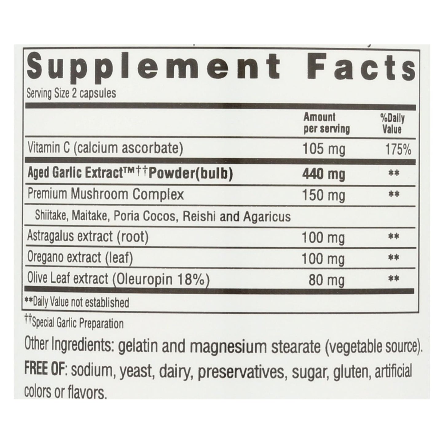Kyolic Aged Garlic Extract, Immune Formula 103, 200 Capsules.