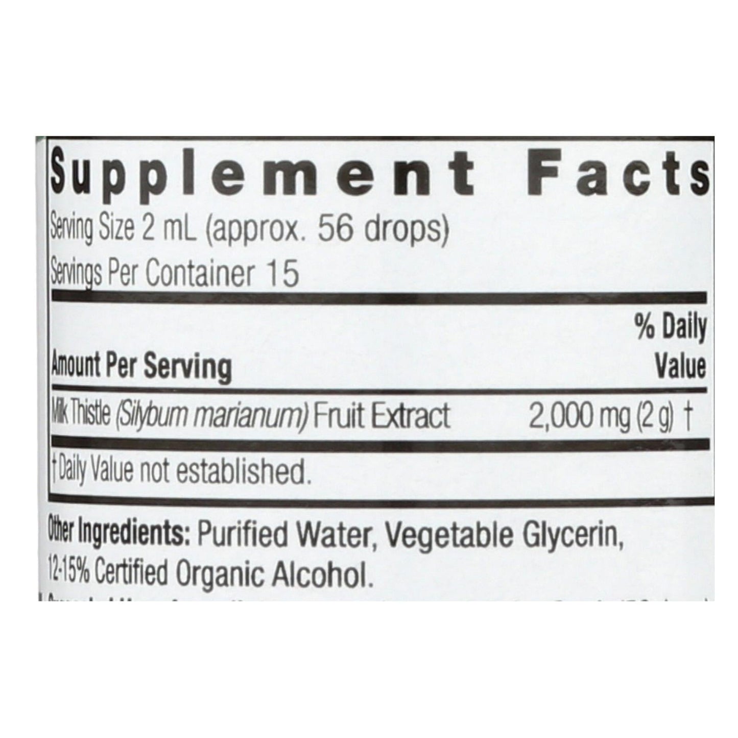 Nature's Answer Organic Milk Thistle Seed Extract - Supports Liver Function - 1 Fl Oz