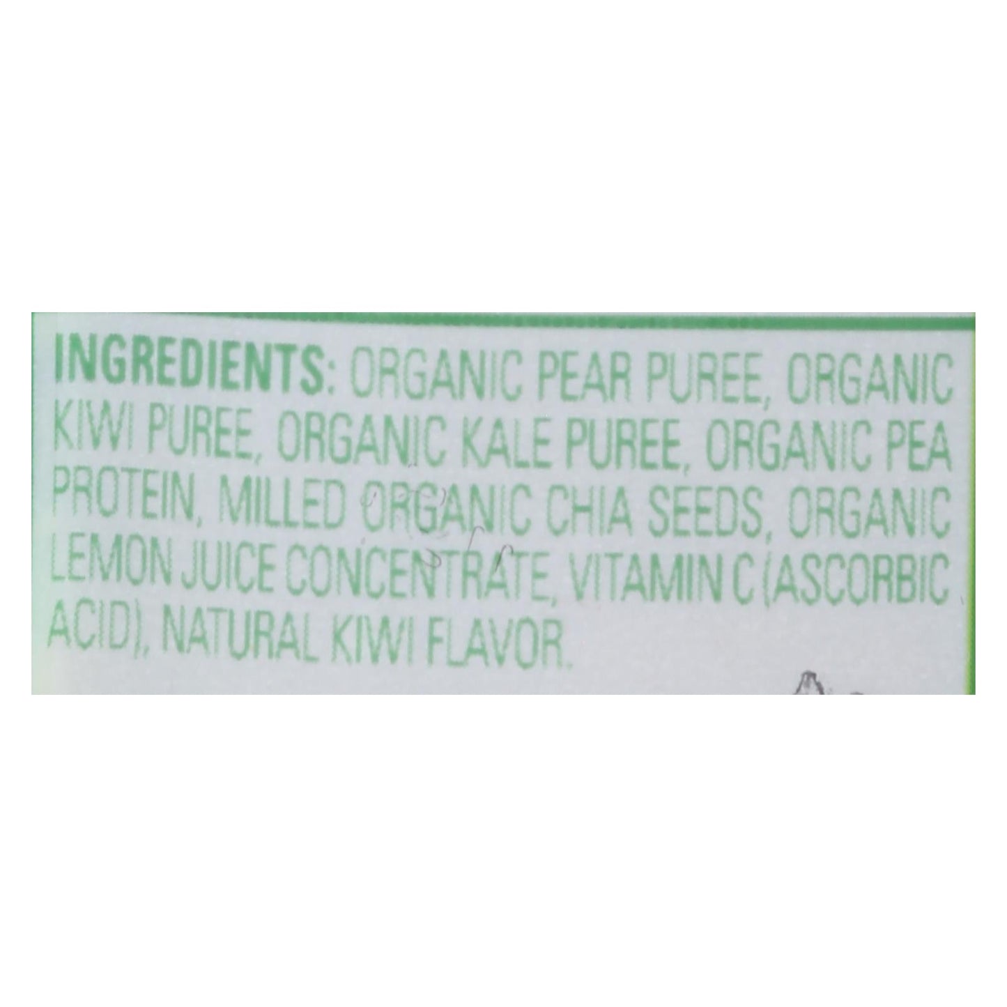 Happy Tot Organic Fiber & Protein Toddler Food, Stage 4 - Pear, Kiwi, & Kale - 4 Oz. (16-Pack)