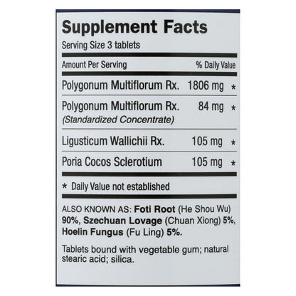 Dr. Shen's Shou Wu Youthful Hair Formula (200 Tablets - 700 mg)