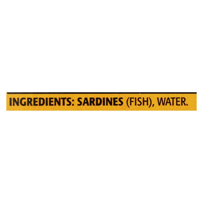 Season Brand Sardines In Water - No Salt Added, 4.375 Oz. (12/Case)