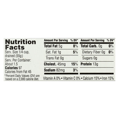 Season Brand Sardines In Water - No Salt Added, 4.375 Oz. (12/Case)