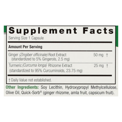 Nature's Answer Turmeric & Ginger Extract Capsules, 90 Veggie Caps