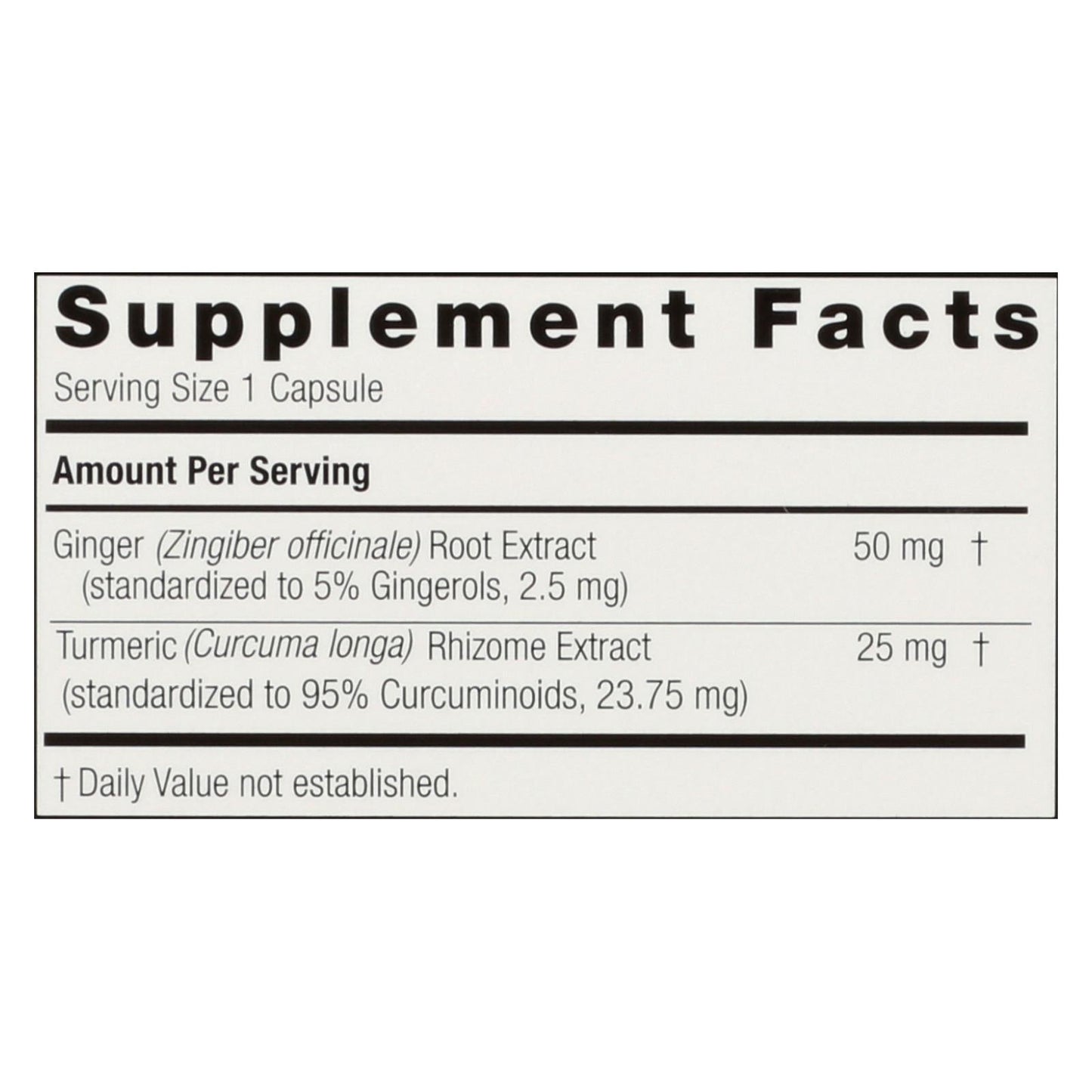 Nature's Answer Turmeric & Ginger Extract Capsules, 90 Veggie Caps