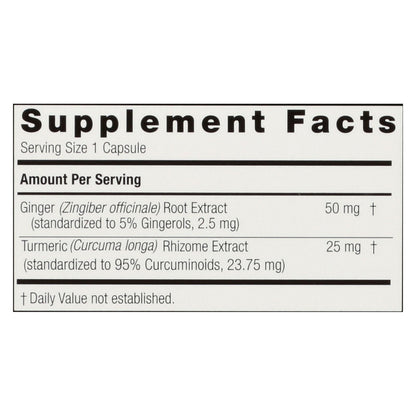 Nature's Answer Turmeric & Ginger Extract Capsules, 90 Veggie Caps