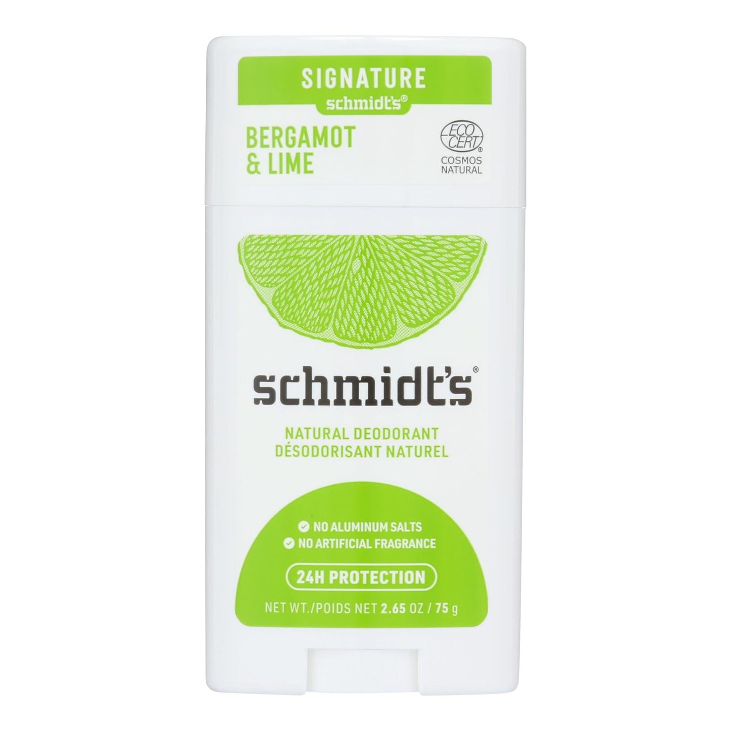 Schmidt's Deodorant Bergamot & Lime Stick - 2.65 Oz