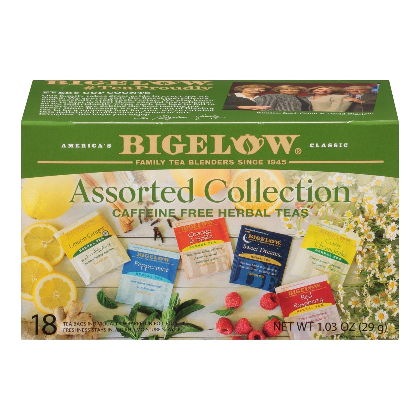 Bigelow Assorted Herb Tea Variety Pack, 18 Bags, Case of 6