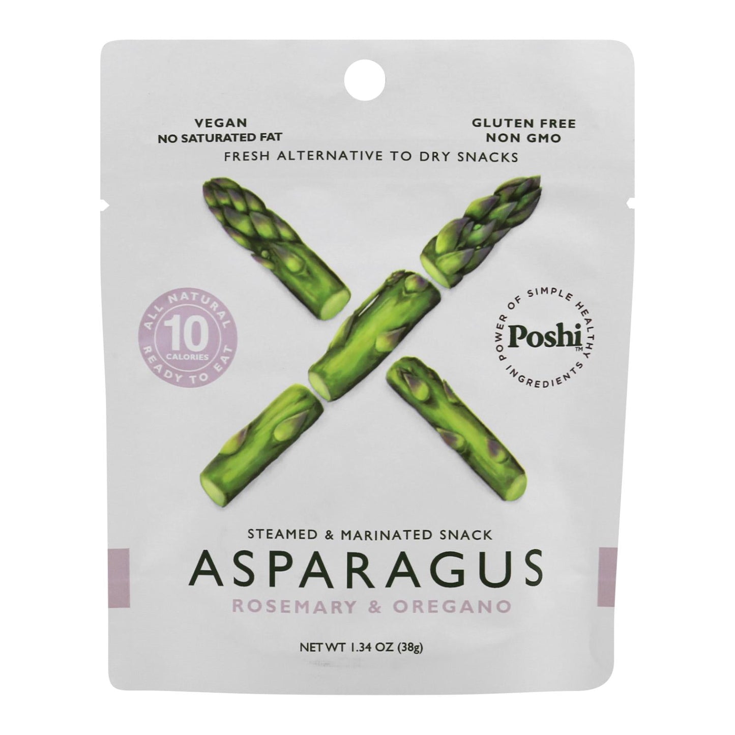 Poshi Snack Asparagus-Shaped Veggie Owl Bites - 10 Pack, 1.34 Oz Each