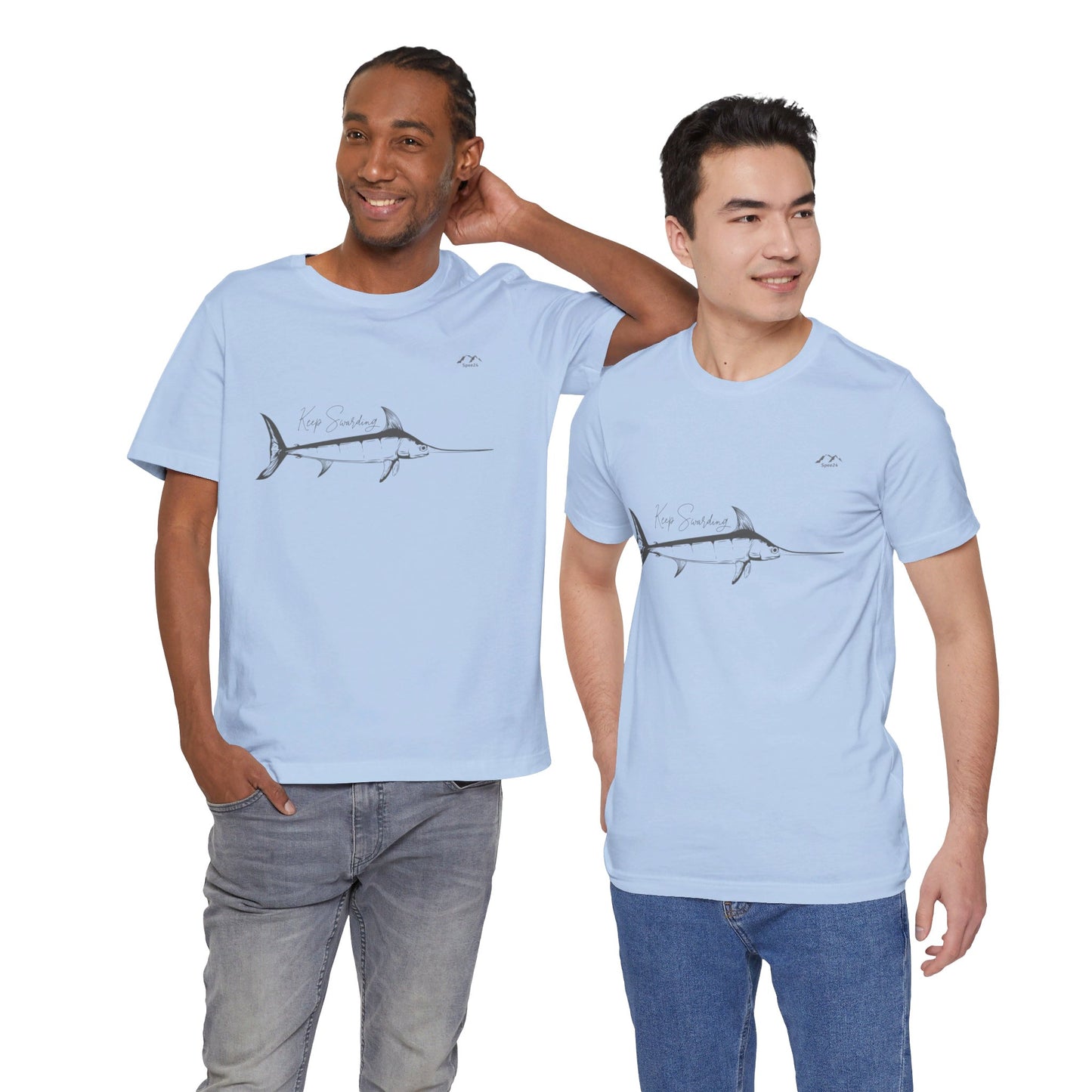 TS-028ML-24 Swordfish T-Shirt  Ocean Lover Swordfish Art Fishing Gift