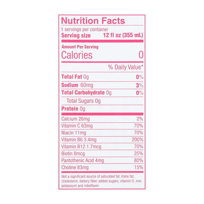 Aspire Healthy Energy Drink, Sparkling Raspberry Acai, Case of 24x12 oz