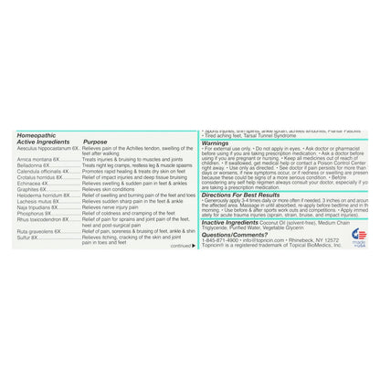 Topricin Foot Therapy - Anti-Fungal Cream for Athletes Foot - 2 Oz