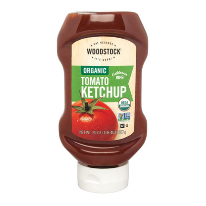 Woodstock Organic Tomato Ketchup, 20 oz, Pack of 12