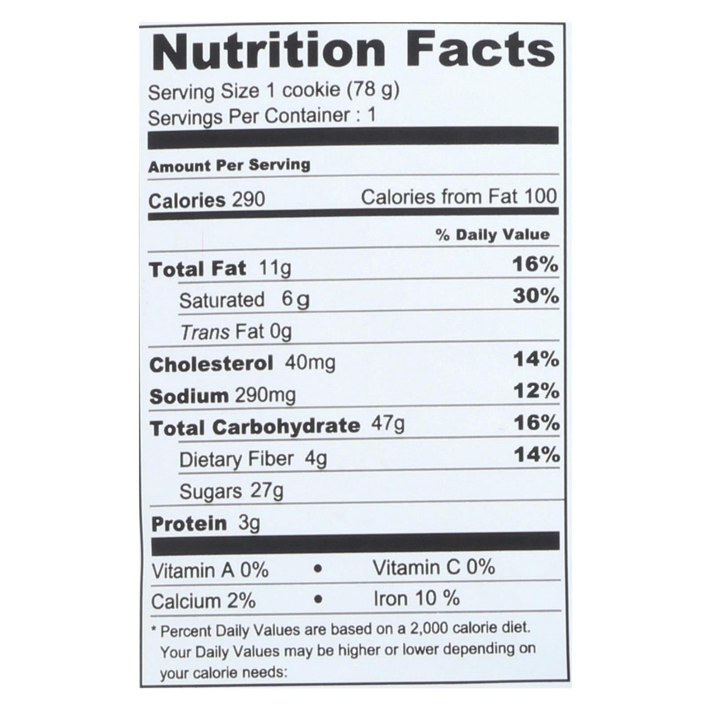 Wow Baking Oatmeal Cookies - Case of 12 - 2.75 oz. each